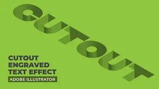 Cutout Engraved Deep Text Effect on 3D text in Adobe Illustrator | Graphic Design Tutorial |