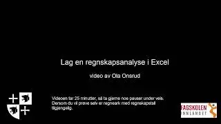 Lage regnskapsanalyse Excel