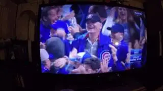 Bill Murray rallies the Chicago Cubs crowd and then THIS happens...
