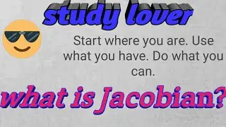 Jacobian part-1/what is Jacobian?