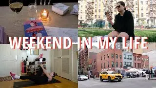 NYC/Hoboken Vlog 🚕📚 reading at a bar, solo days, walking around + more