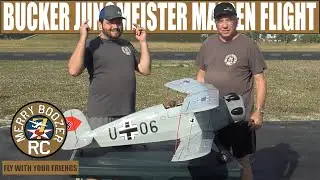 Bucker Bu 133 Jungmeister Custom Nitro to Electric conversion. Maiden Flight!