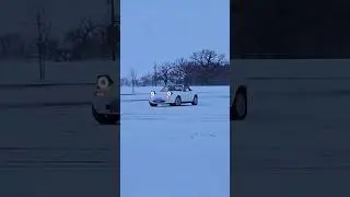 Miata in the snow