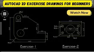 2D Exercise Drawings in AutoCAD | AutoCAD practice drawings