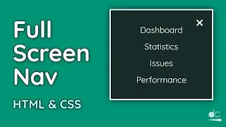 How to Create a Full Screen Navigation Menu - HTML, CSS & JS Tutorial (Web Design)