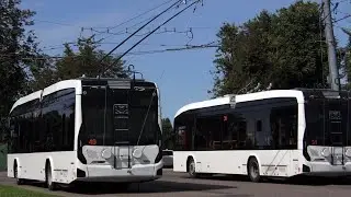4K Travel by traleybus. Grodno Belarus