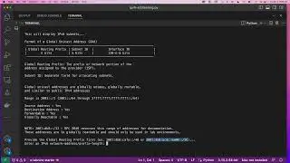 Learning IPv6 Addressing - A Python Program
