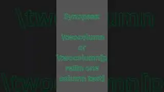 How to Use Two-Column Layout in LaTeX | Easy LaTeX Tutorial