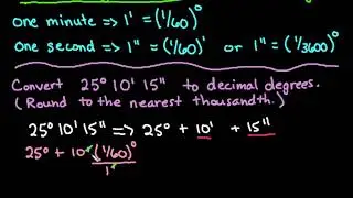Convert Degrees, Minutes, Seconds to Decimal Degrees