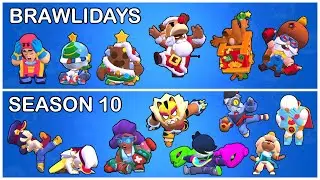 Fang + Grom & All New Skins Winning & Losing Animations | Brawl Stars Brawlidays & Season 10 Update