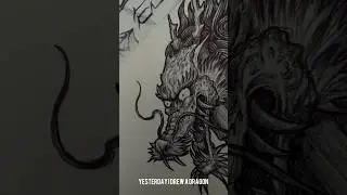 Как рисовать дракона. Лайфхак для тех у кого с чешуей проблемы. 