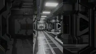 Sci-Fi Corridor EEVEE Animation #eeveerender #gameready #blender3d #realtime3d