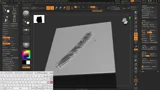【ZBrush 2023】【memo】How to script with just a click without moving the curve, with alpha in it.