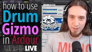 Making a drum part with DrumGizmo in Ardour (unfa live 2021-06-06)