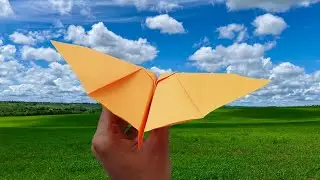 How To Make A Paper Plane That Flies Like a Bat / Flapping Bat Paper Plane