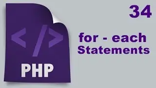 Php Tutorials in Urdu - 34 - For Each Statements/Loops