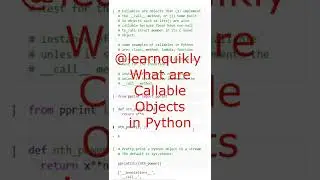 What are Callable Objects in Python? #python #education #programming #pythons #foryou #fyp #colab