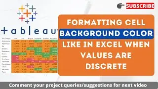 KPI color to cell color background in Tableau | Format cell background color on condition in Tableau