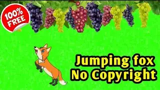 Green screen jumping fox । Green screen cartoon
