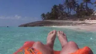 Floating in Hope Town, Bahamas
