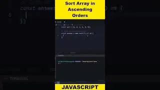 SORT ARRAY IN ASCENDING ORDER IN 