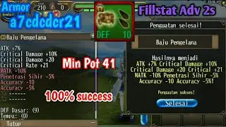 Toram Online - Fill Stat Armor a7cdcdcr21 - Min pot 41