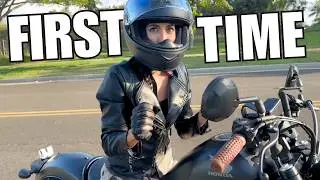 My FIRST Motorcycle Ride (Day 2 Learning How To Ride A Motorcycle)