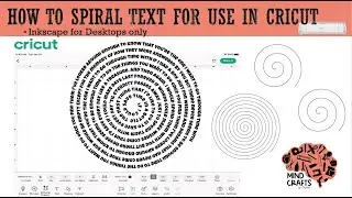 How to make SPIRAL TEXT in Inkscape for use in Cricut