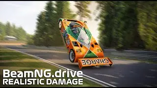 NURBURGRING Jump Compilation BUT With REALISTIC DAMAGE | BeamNG Drive
