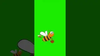 Cartoon Bee free [green screen] #chromakey