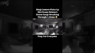 Ring Camera picks up Hurricane Helene storm surge flooding home #shorts #hurricane #florida