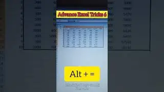 Advance excel tricks 6l Shortcut Total calculation #viral #viralfeeds #exceltech #advancexcel #excel