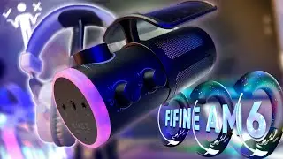 ✅ЛУЧШИЙ БЮДЖЕТНЫЙ МИКРОФОН FIFINE AM6 RGB + ГАРНИТУРА FIFINE H6