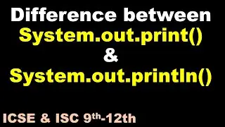 Difference between System.out.print() & System.out.println()