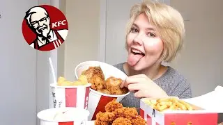 KFC Mukbang (Fried Chicken, Popcorn Chicken, Cheesecake)