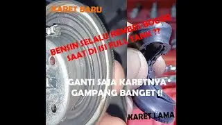 Cara ganti karet/seal tutup tangki motor matic dan bebek Honda || Bensin TIDAK rembes/bocor lagi!!