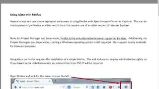 Ajera Login & Supported Browsers