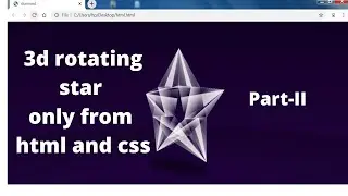 3d rotating star from only from html and css || Coding Web full tutorial
