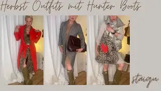 Herbst Outfits mit Hunter Boots