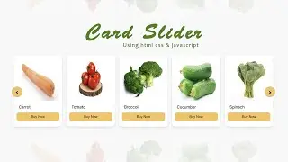 How to make Responsive Card Slider in HTML CSS & JavaScript