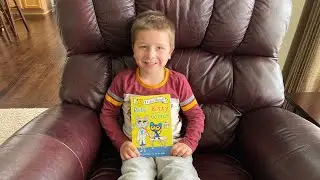 Landon reading Pete the Kitty “Goes to the Doctor”