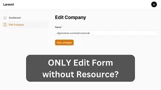 Filament: Only Edit Form with Custom Page and Livewire