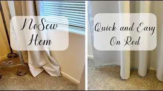 Hem Curtains On The Curtain Rod!!! | NO SEW | MOOREGIRL