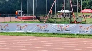 Flying Ange U18 girls 200m final, Shadae Thompson 24.35 Mariah Williams 25.14 Allyah Campbell 25.41