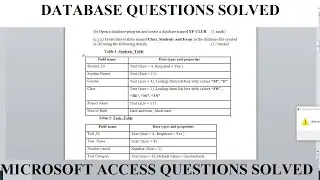 Practical Database Question and Answers