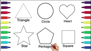 Learn Shapes Drawing, Painting and Coloring for Kids & Toddlers 