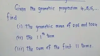 Geometric Progression exam question