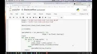 Python : loading data into a sparse array