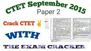 CTET September 2015 Solved paper (6to8)