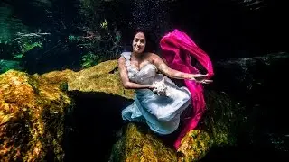 Underwater Engagement in Mexico - Millie and Rakesh - Sebi Messina Photography